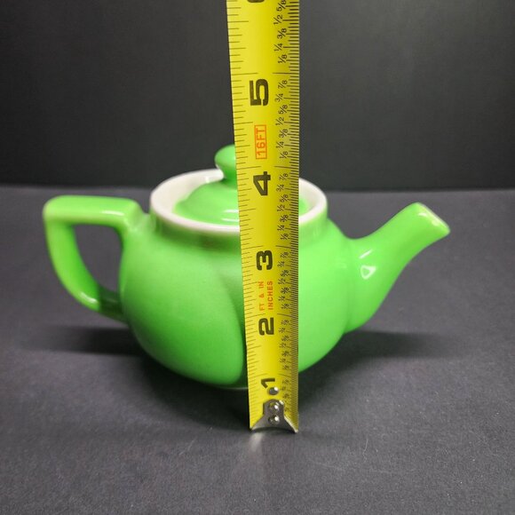 Vtg Shenango China New Castle Teapot Lime Green Restaurantware One Cup Tea Pot - Picture 9 of 10